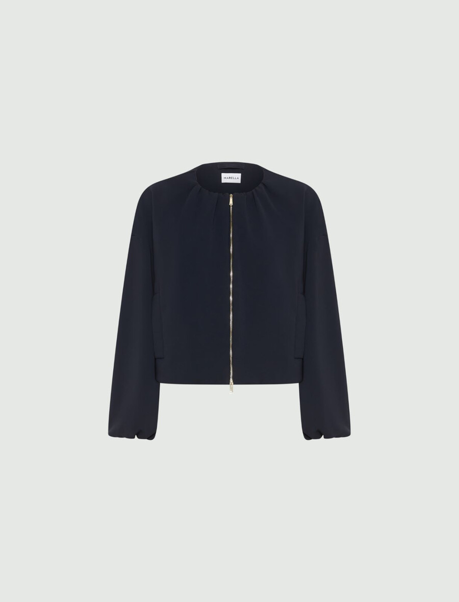 lässig geschnittene cady-jacke – marineblau