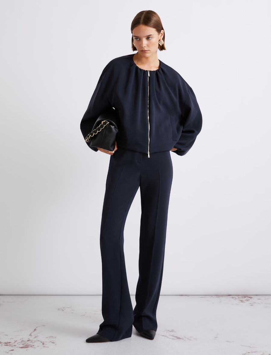 lässig geschnittene cady-jacke – marineblau