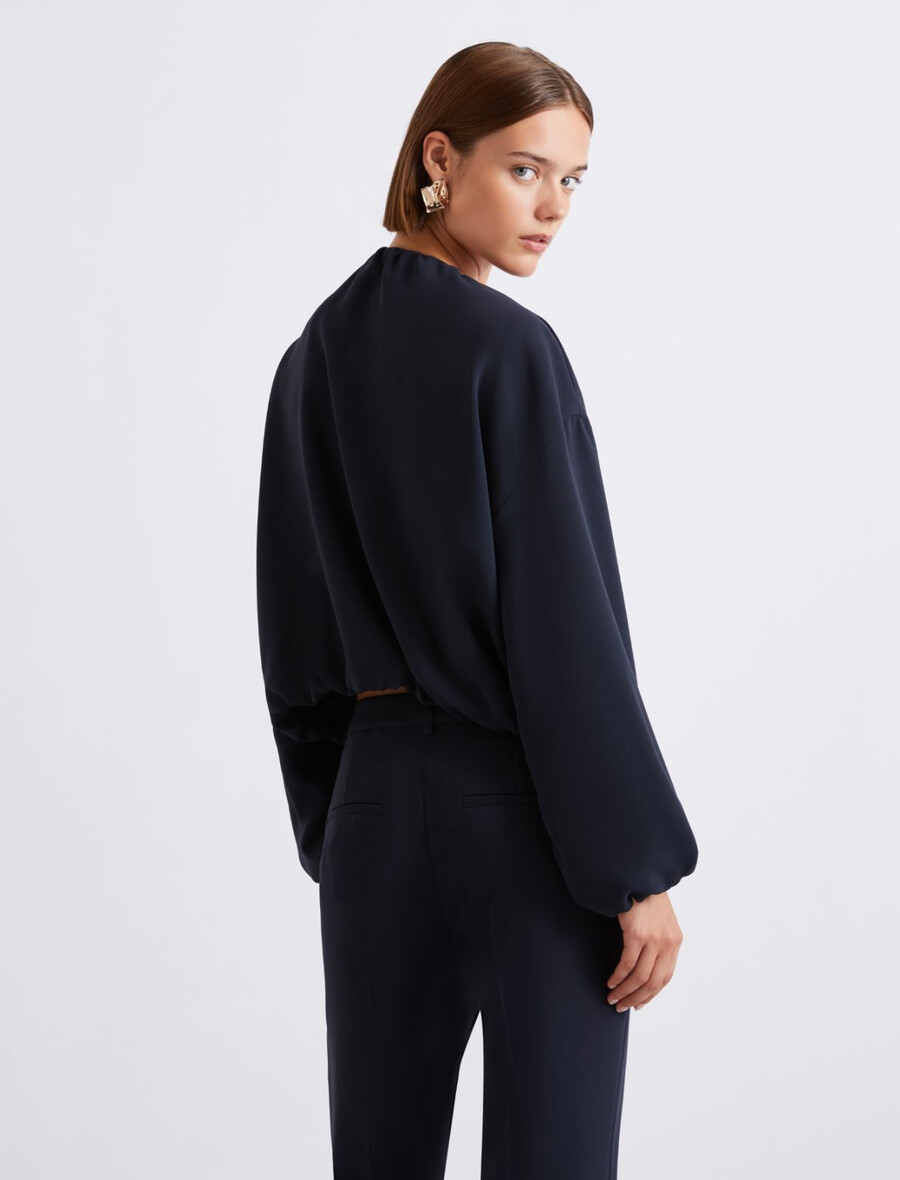 lässig geschnittene cady-jacke – marineblau