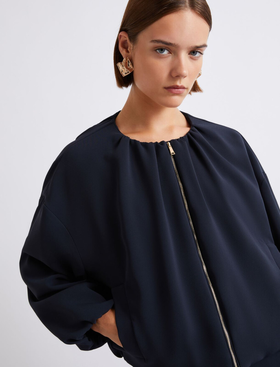 lässig geschnittene cady-jacke – marineblau