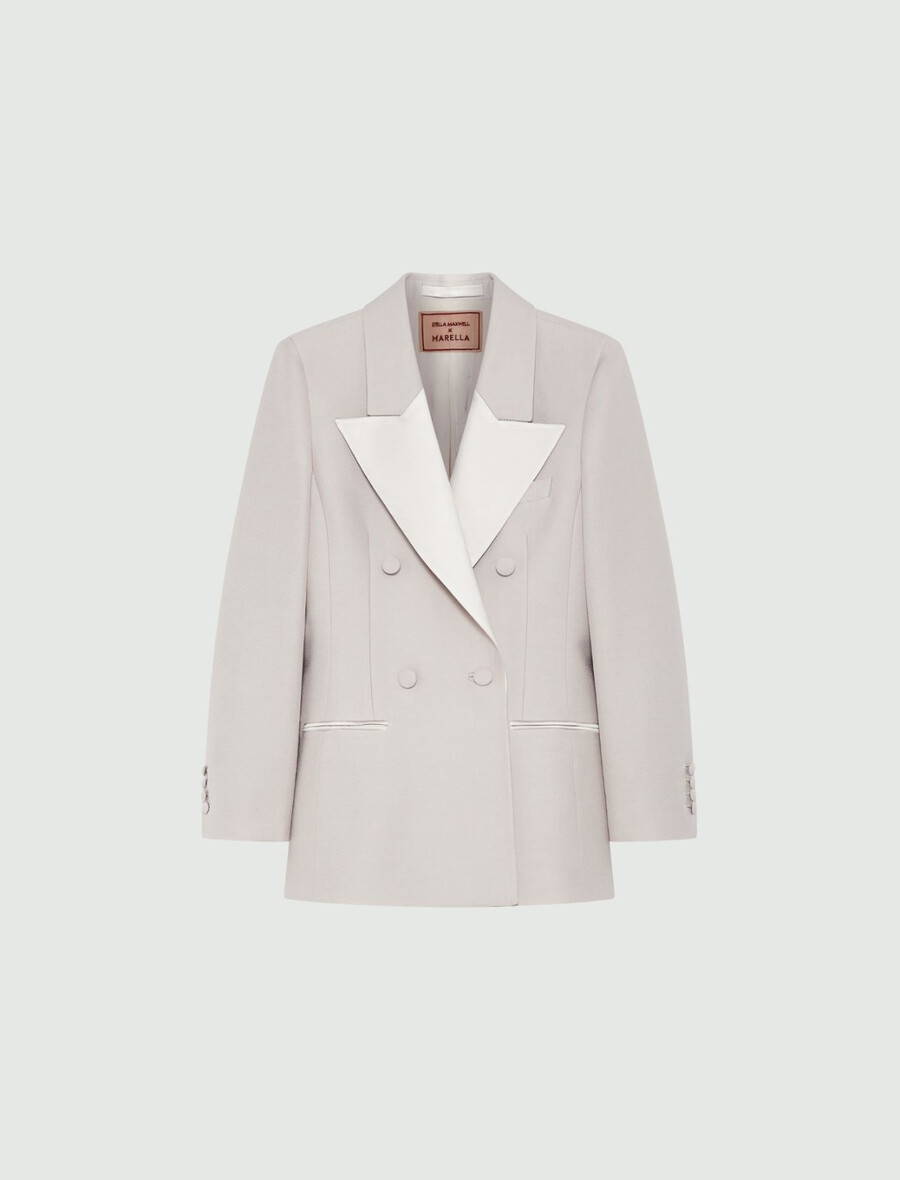 slim-fit-blazer – elfenbein