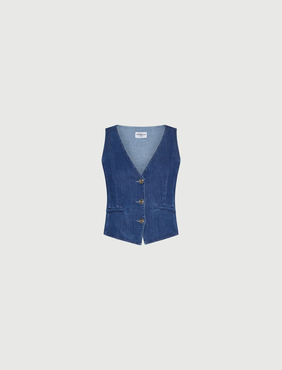 jeansweste - blaue jeans
