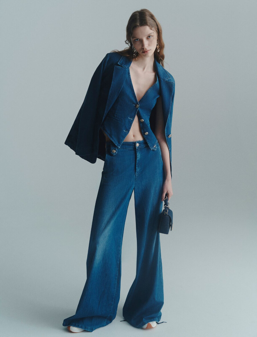 jeansweste - blaue jeans