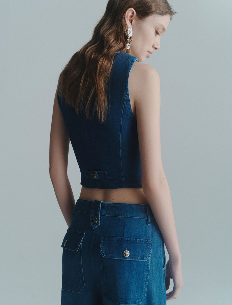 jeansweste - blaue jeans