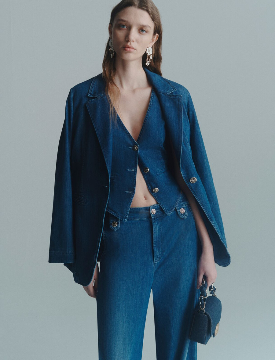 jeansweste - blaue jeans