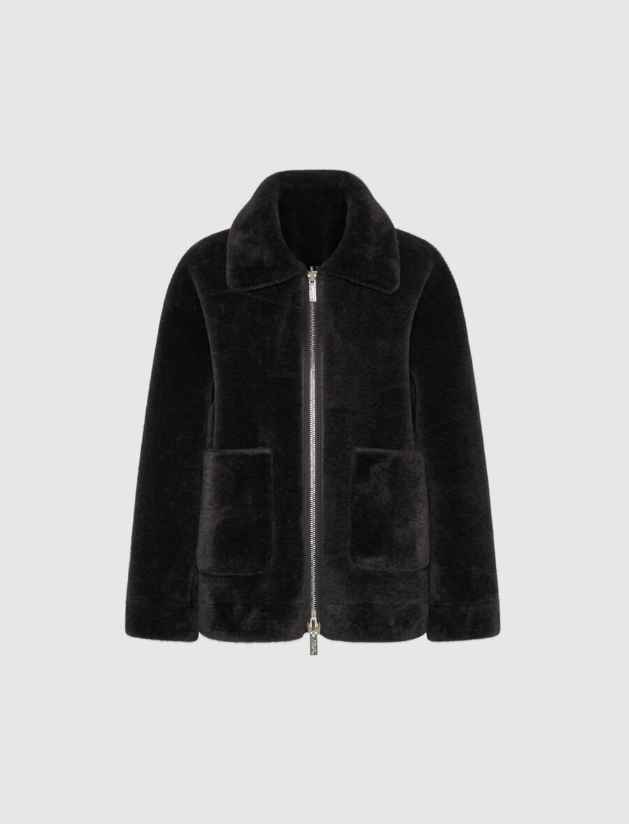wendbare cocoon-jacke – dunkelgrau
