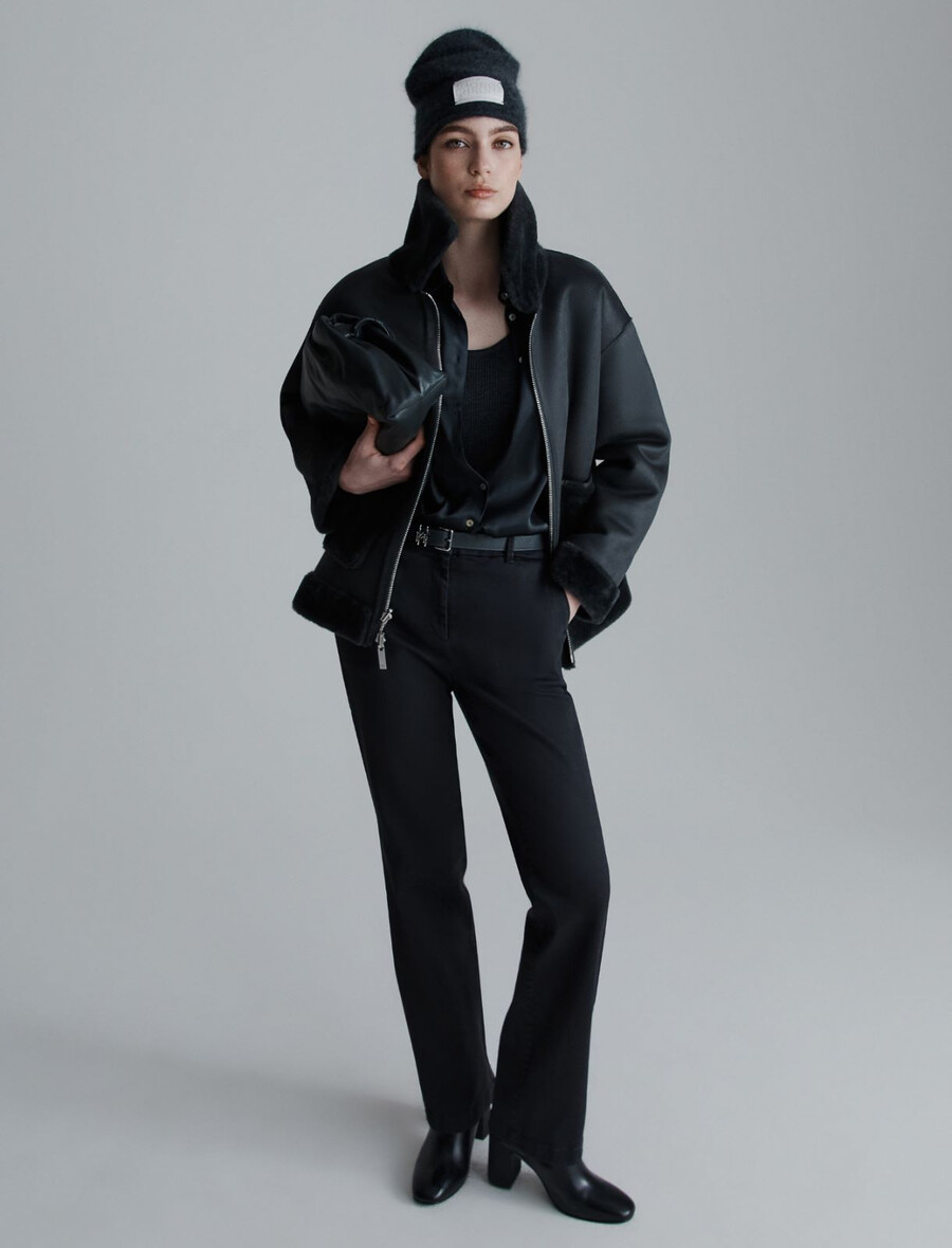 wendbare cocoon-jacke – dunkelgrau
