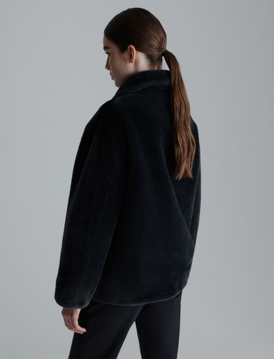 wendbare cocoon-jacke – dunkelgrau