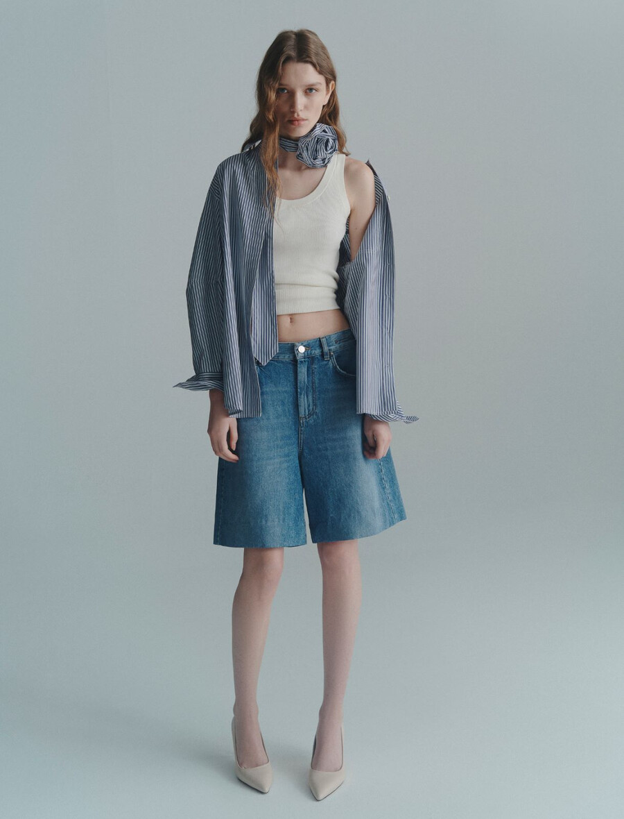 jeansshorts - delave` blau