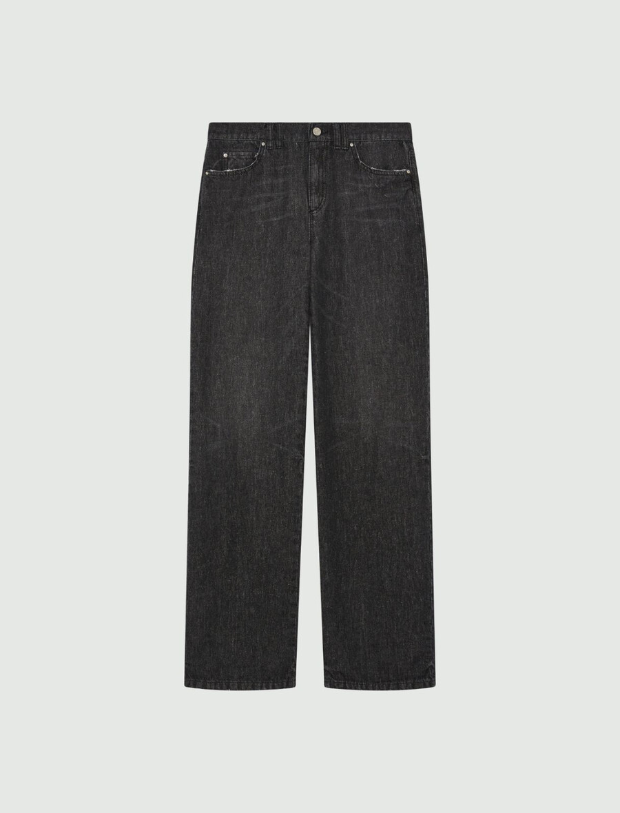 straight jeans - schwarz