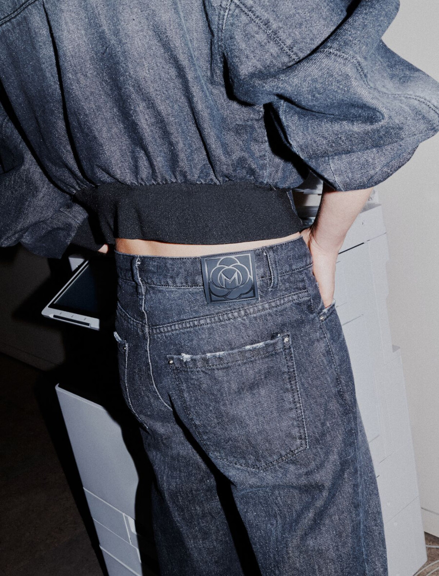 straight jeans - schwarz