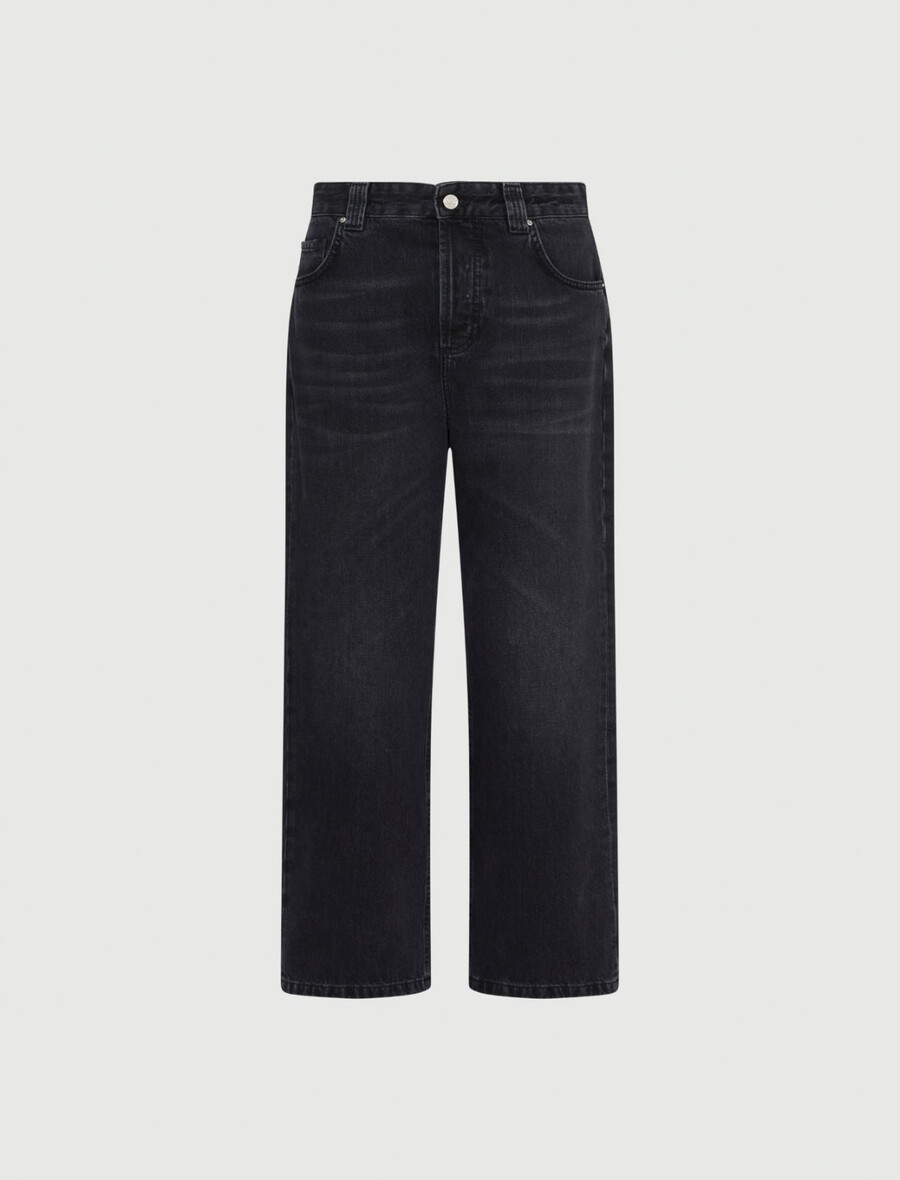 mom-jeans – schwarz