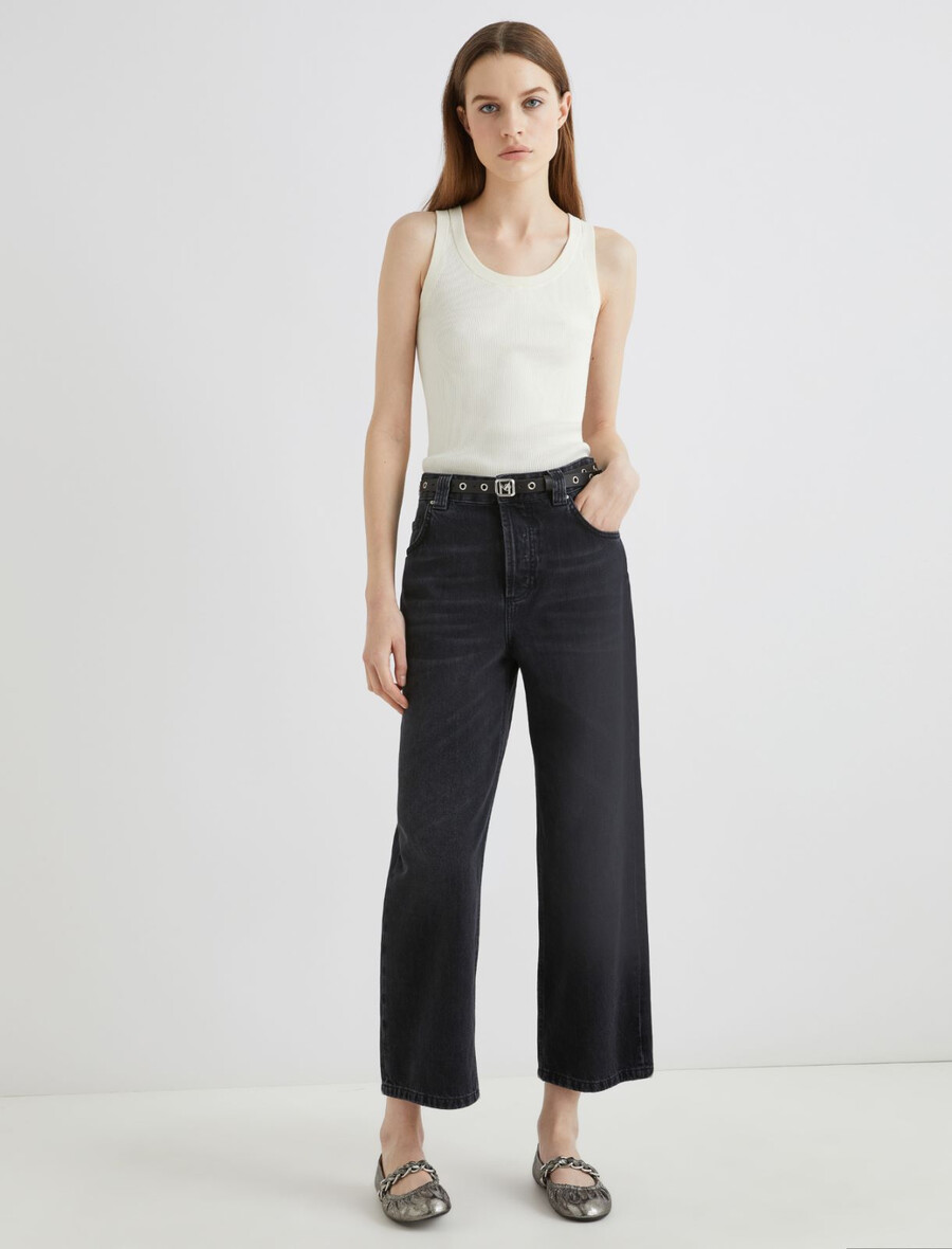 mom-jeans – schwarz