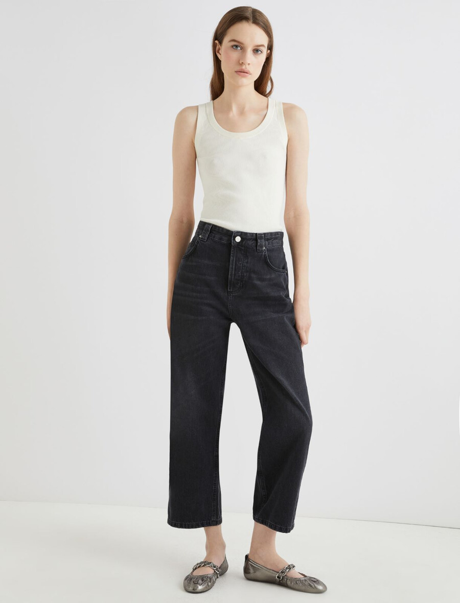 mom-jeans – schwarz
