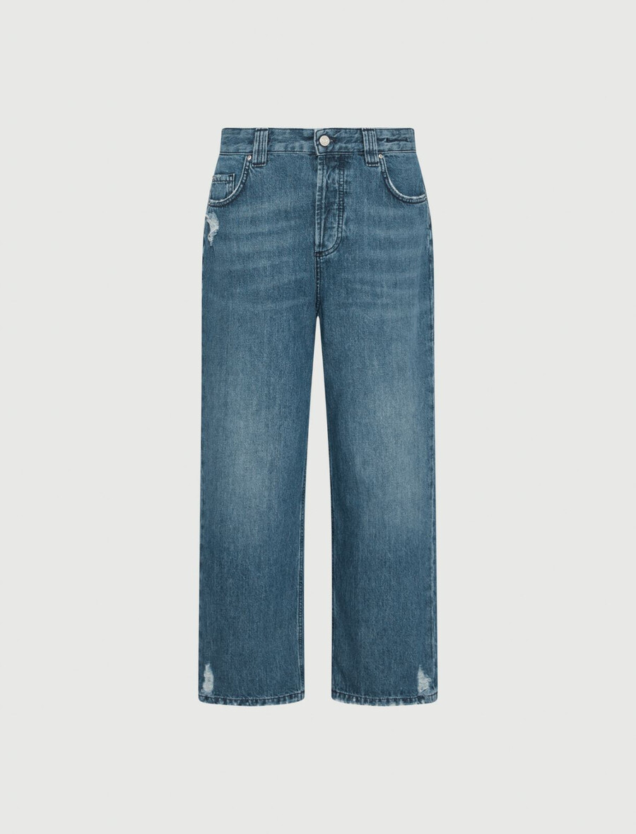 mom-jeans - blaue jeans