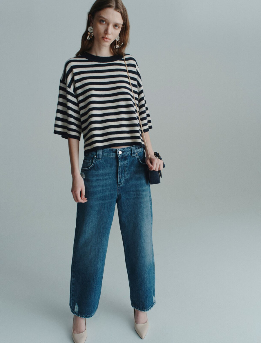 mom-jeans - blaue jeans