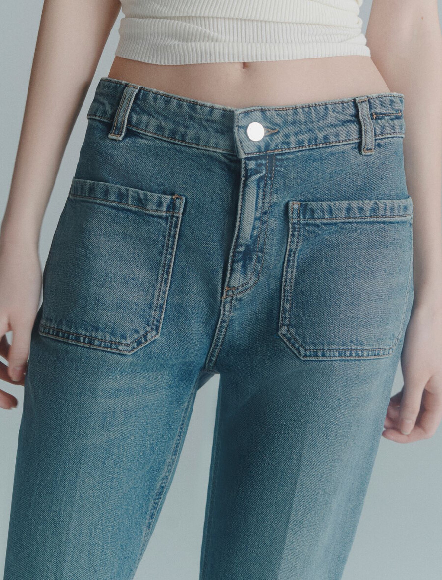 bootcut-jeans – preußischblau