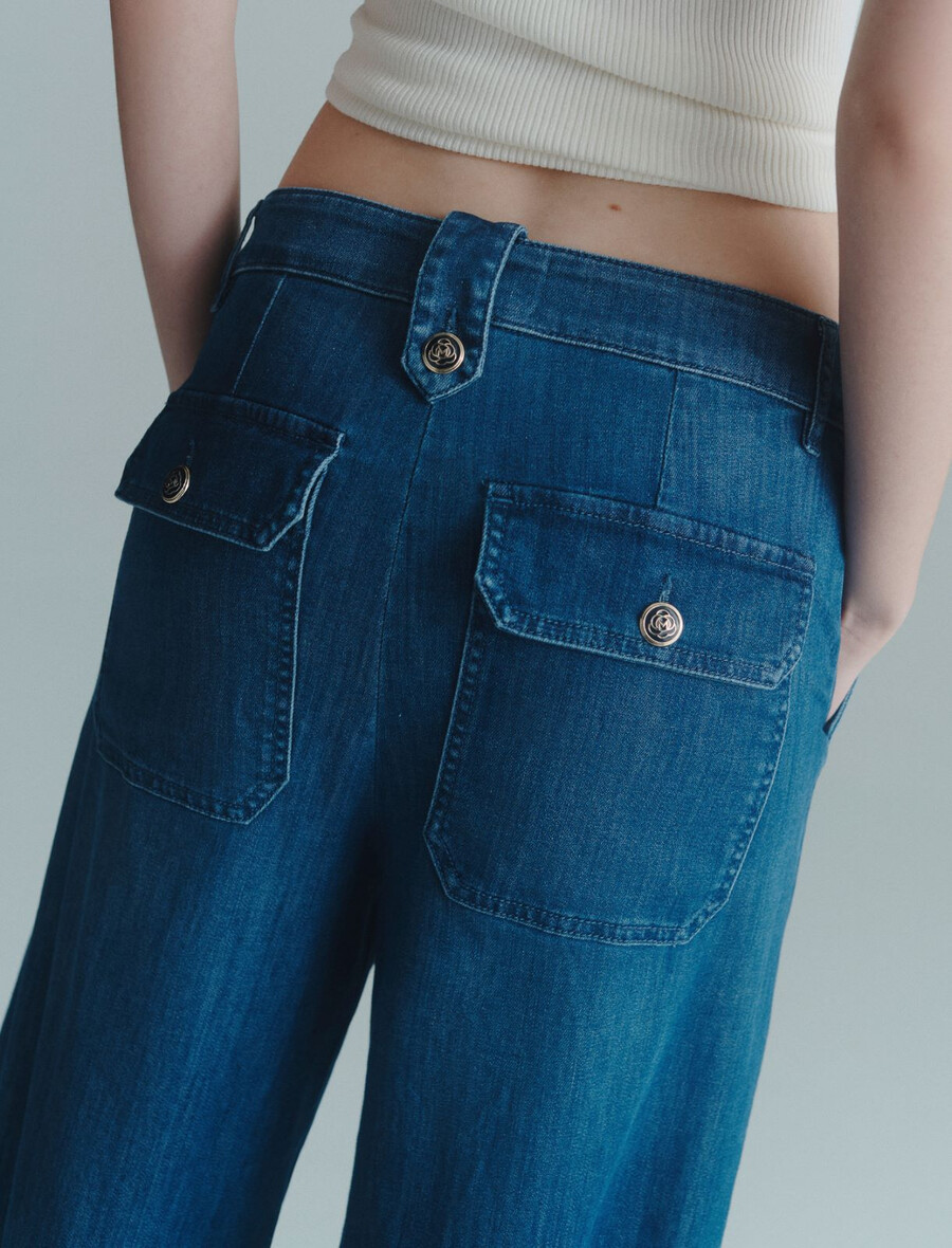 palazzo-jeans - blaue jeans