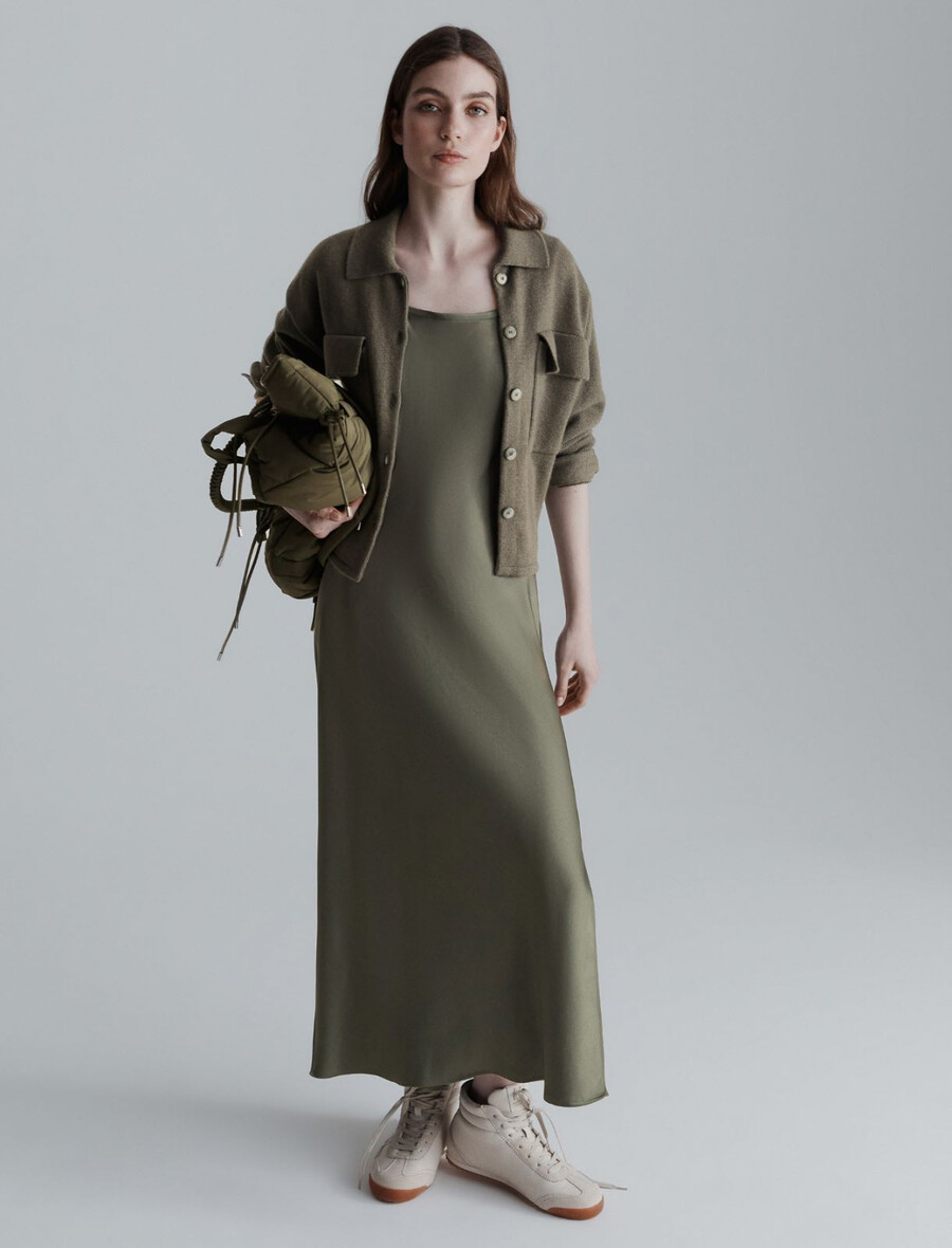 satin-unterkleid – oliv