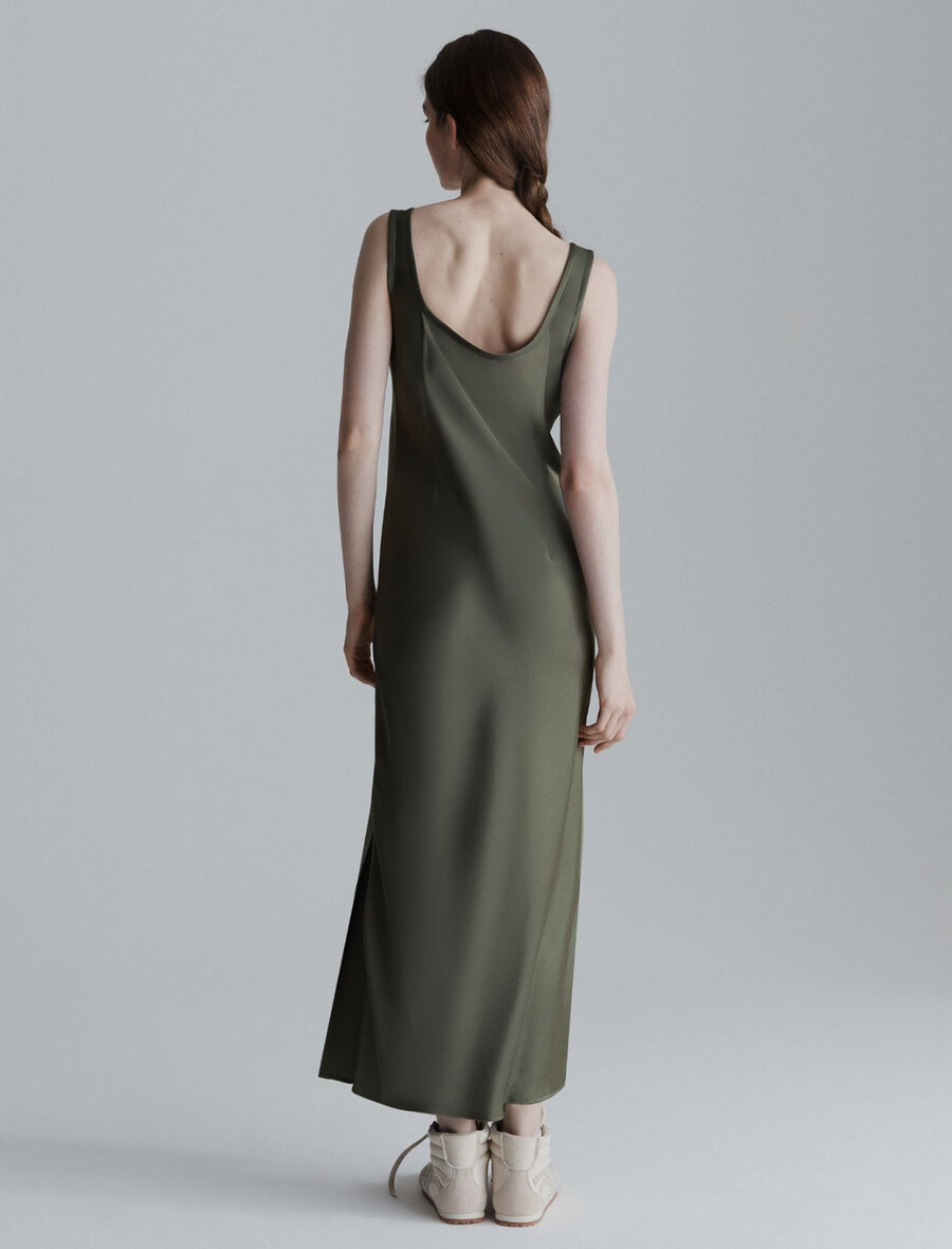 satin-unterkleid – oliv