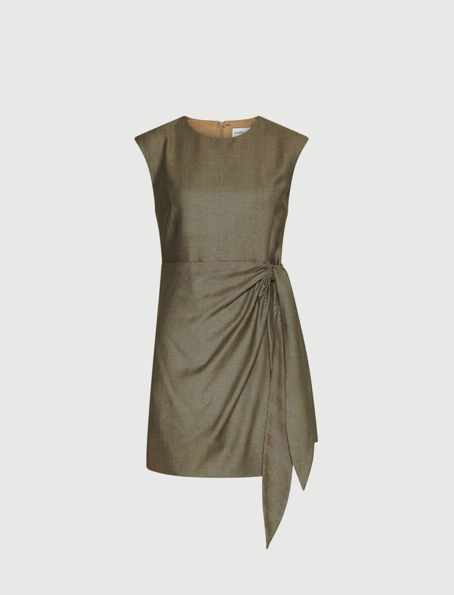 etuikleid aus twill - kaki