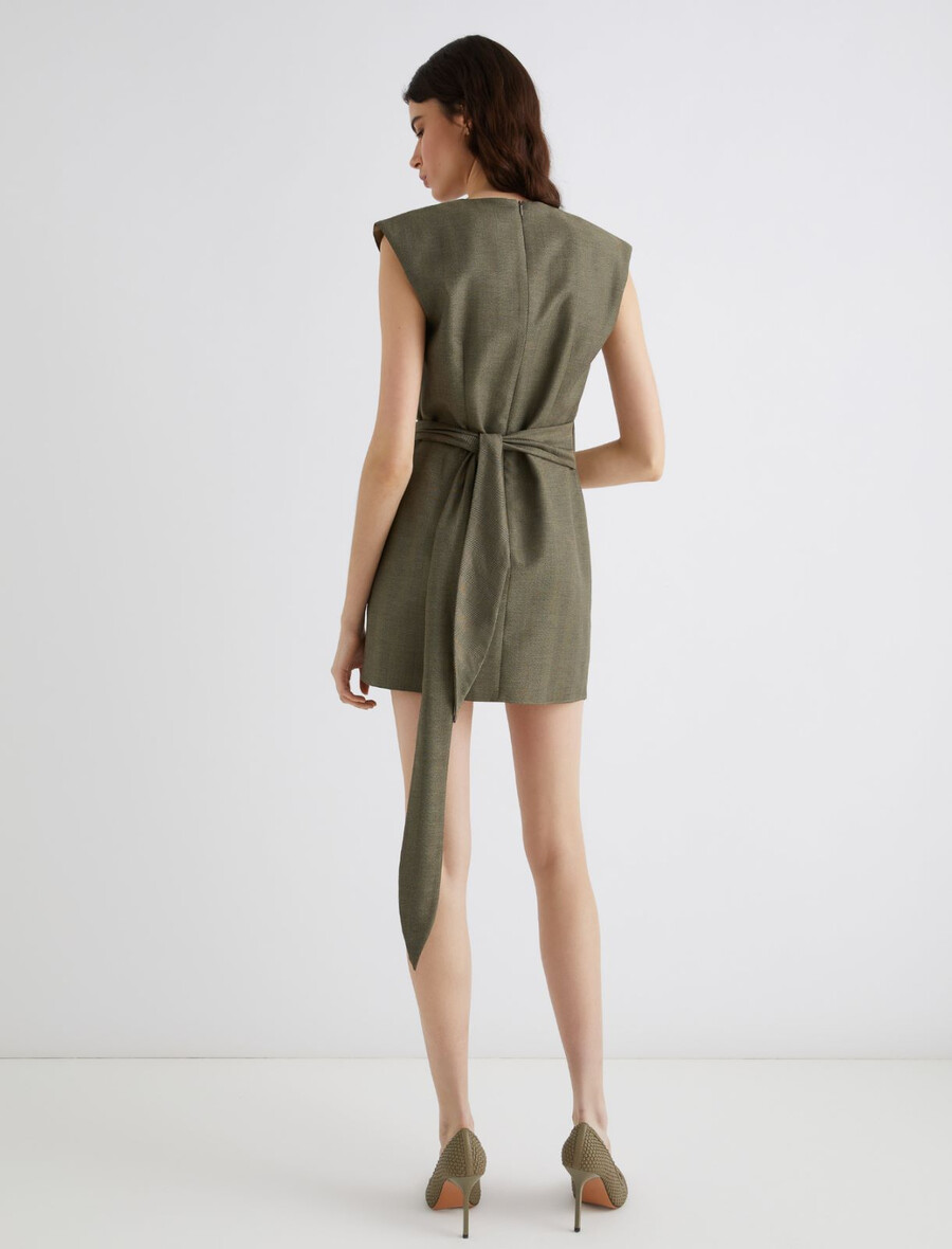 etuikleid aus twill - kaki