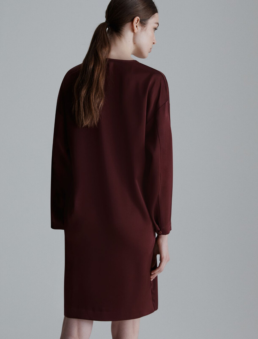 schärpenkleid - bordeaux