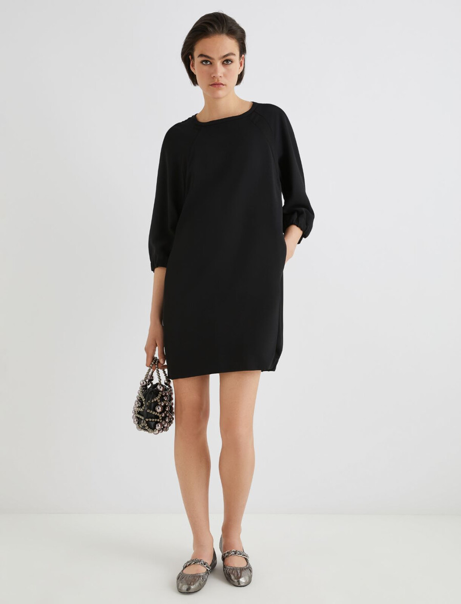 cocoon-kleid - schwarz