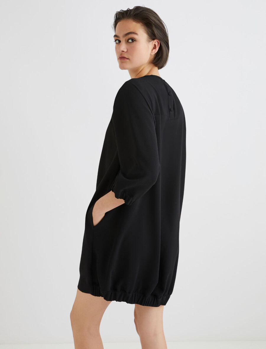 cocoon-kleid - schwarz