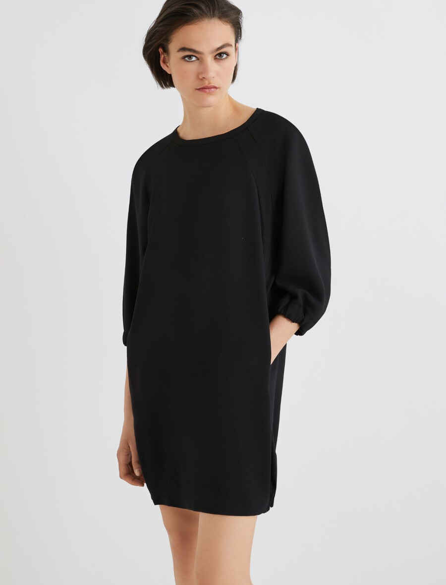 cocoon-kleid - schwarz
