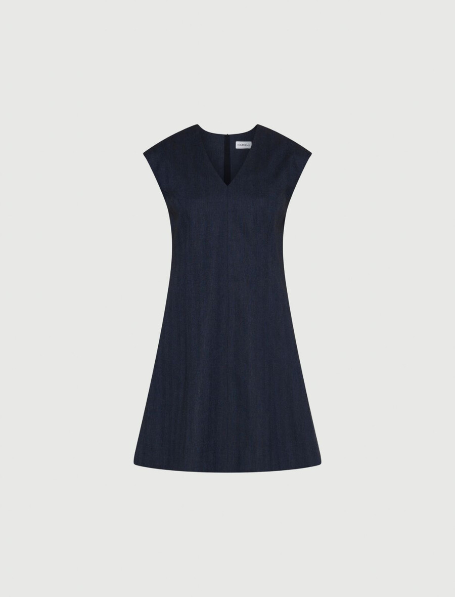 kleid in jeansoptik - marineblau