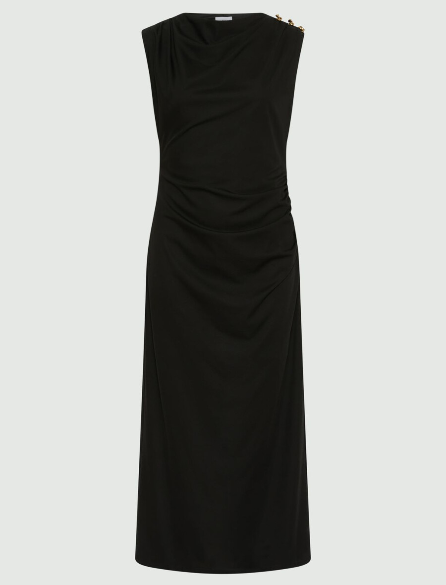 figurbetontes jerseykleid – schwarz