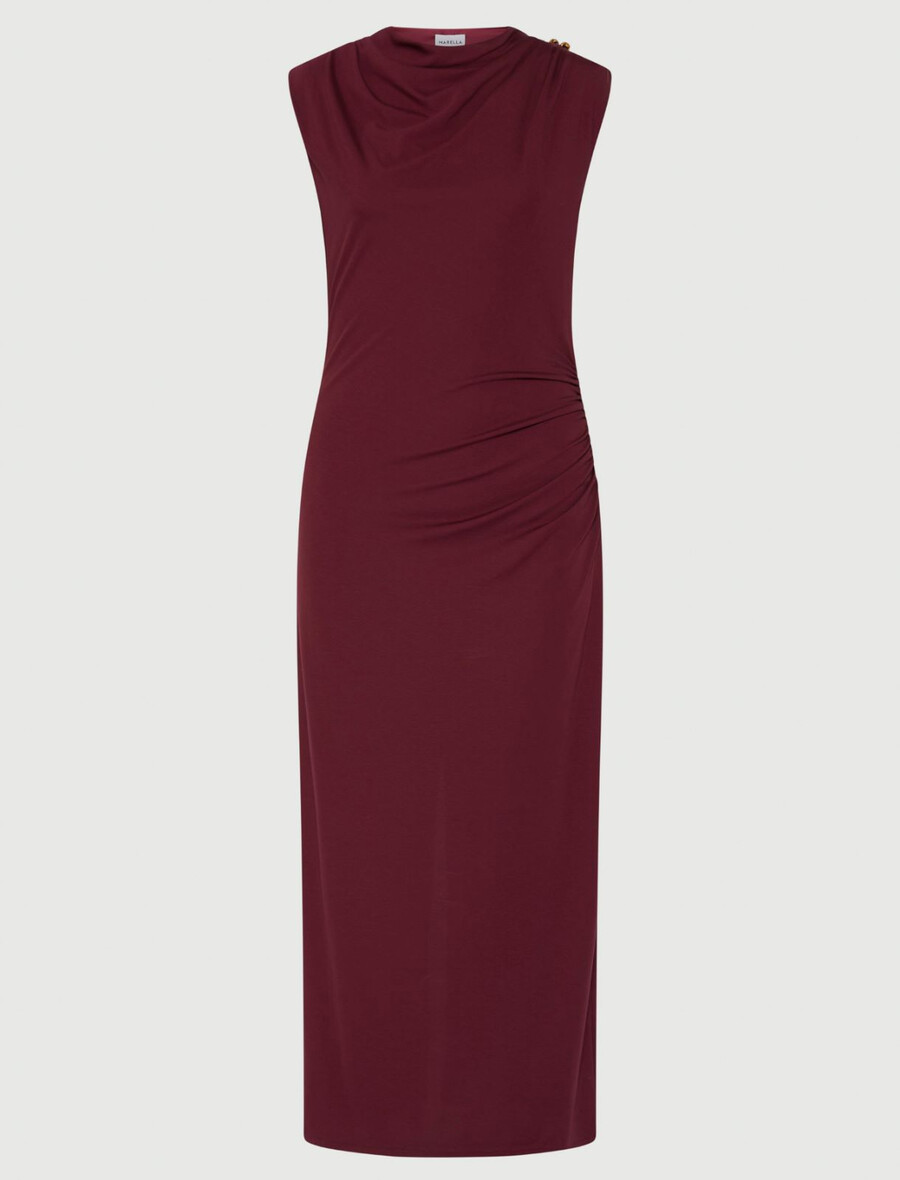 figurbetontes jerseykleid - bordeaux