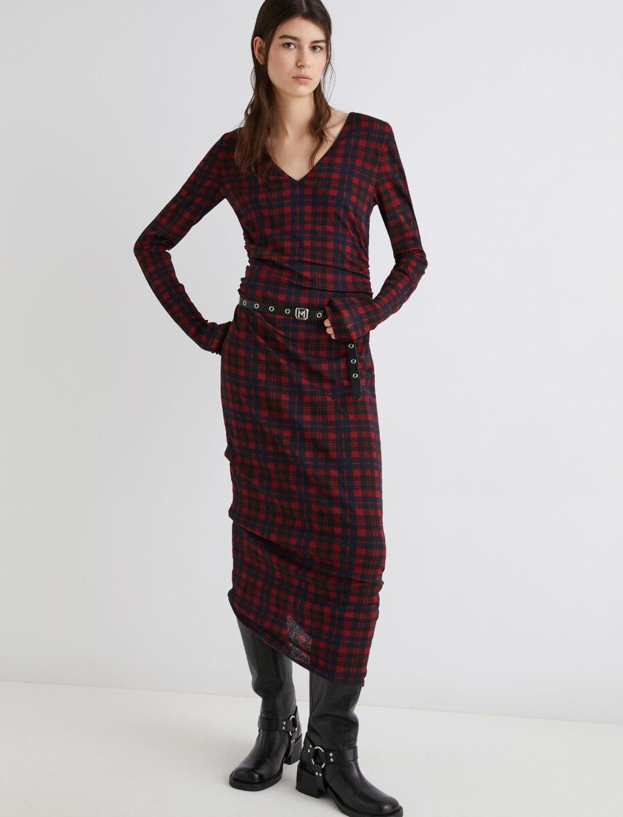 langes jerseykleid - rot