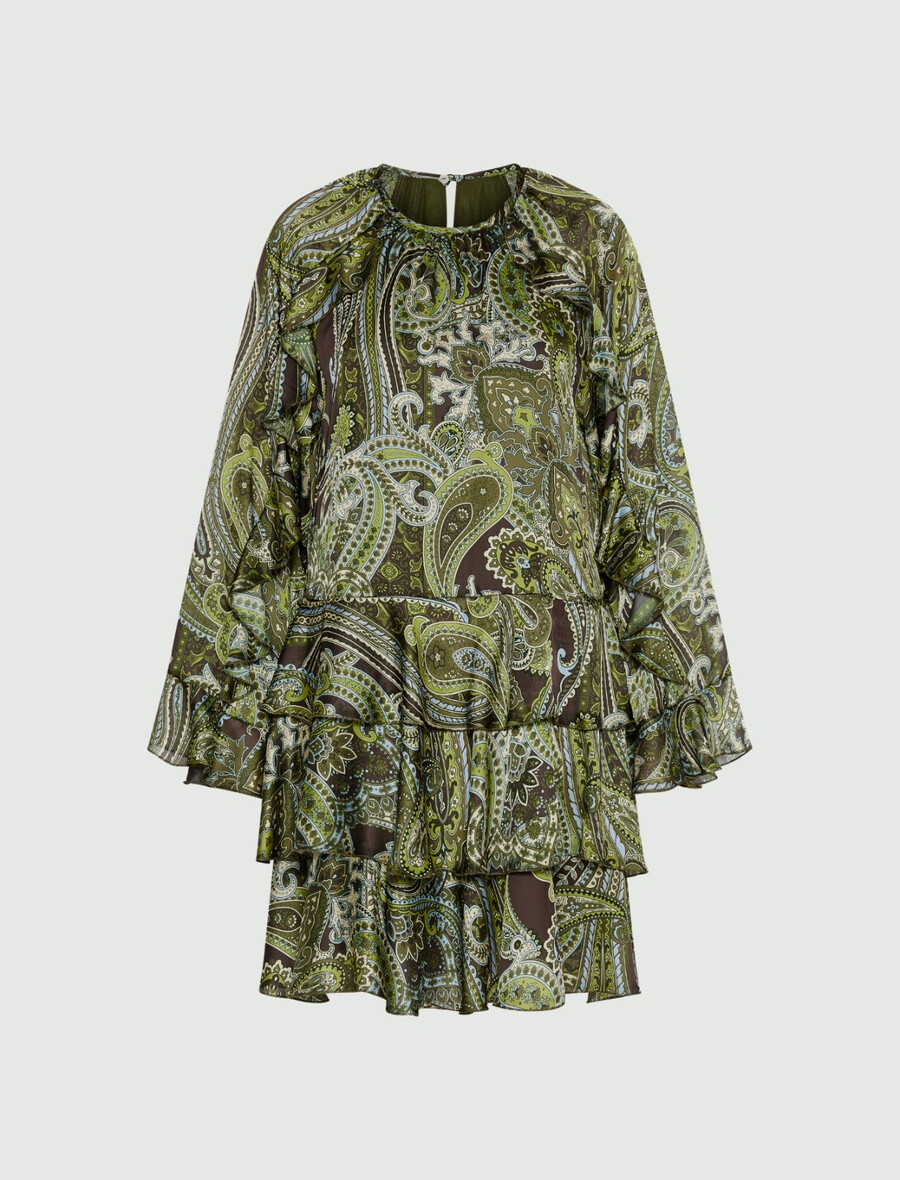 kurzes volantkleid – limettengrÜn