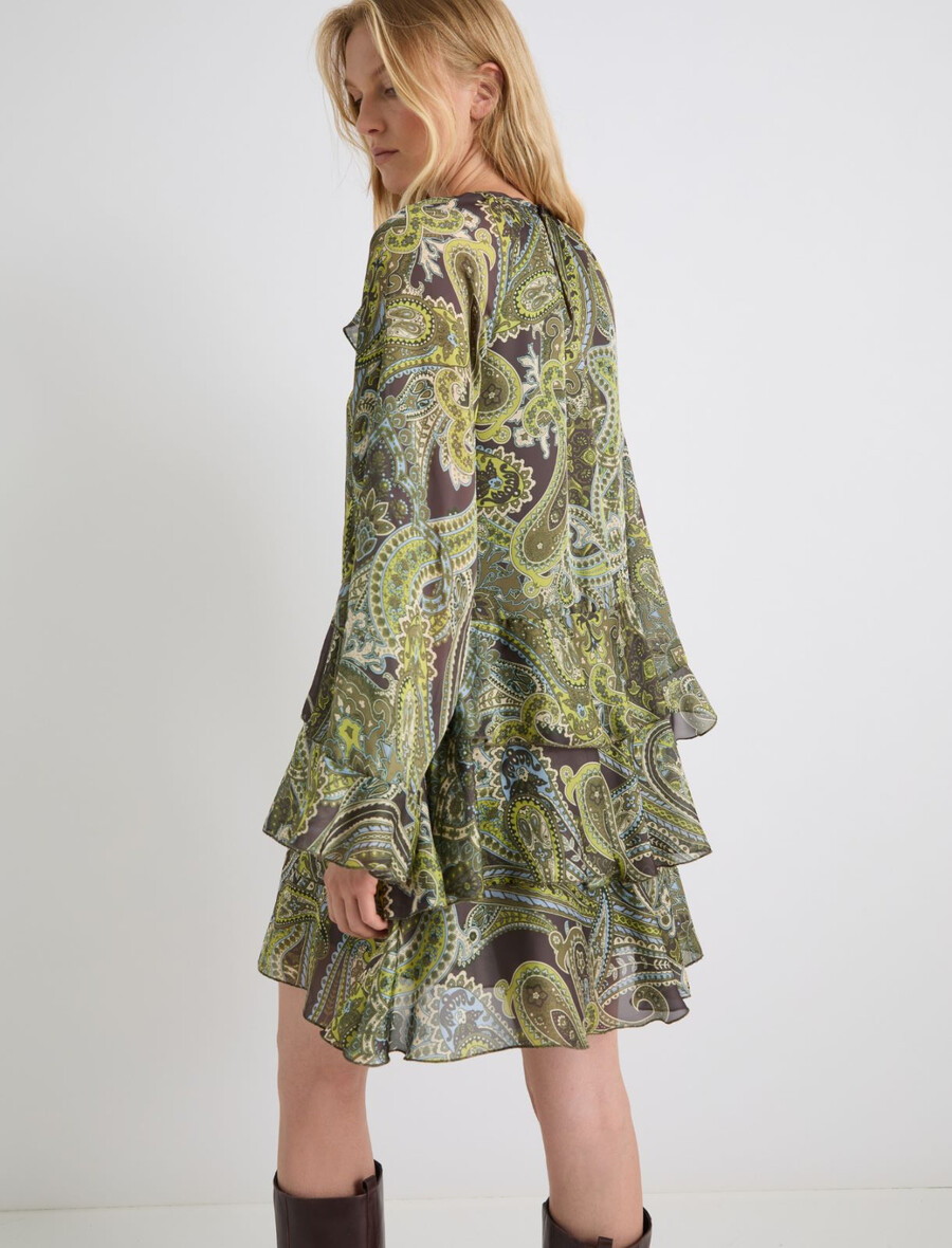 kurzes volantkleid – limettengrÜn