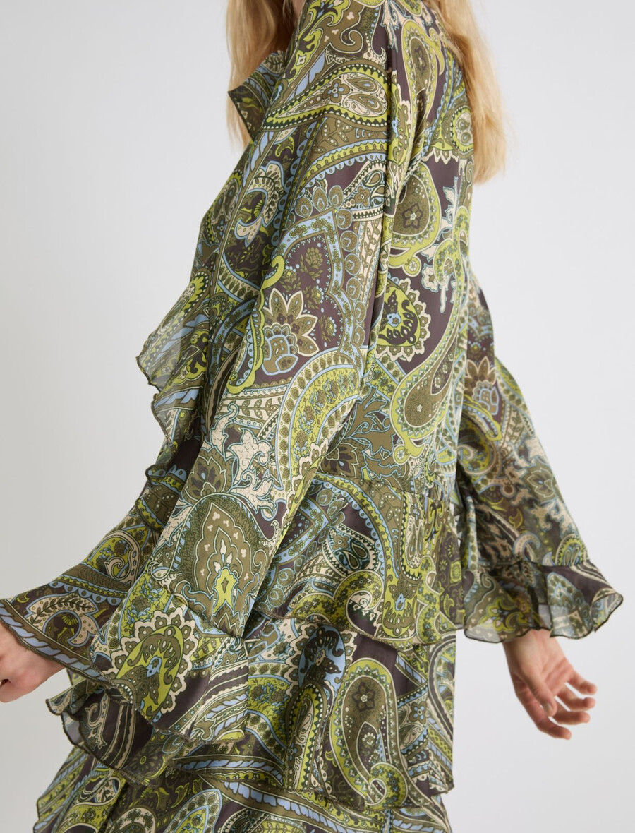 kurzes volantkleid – limettengrÜn