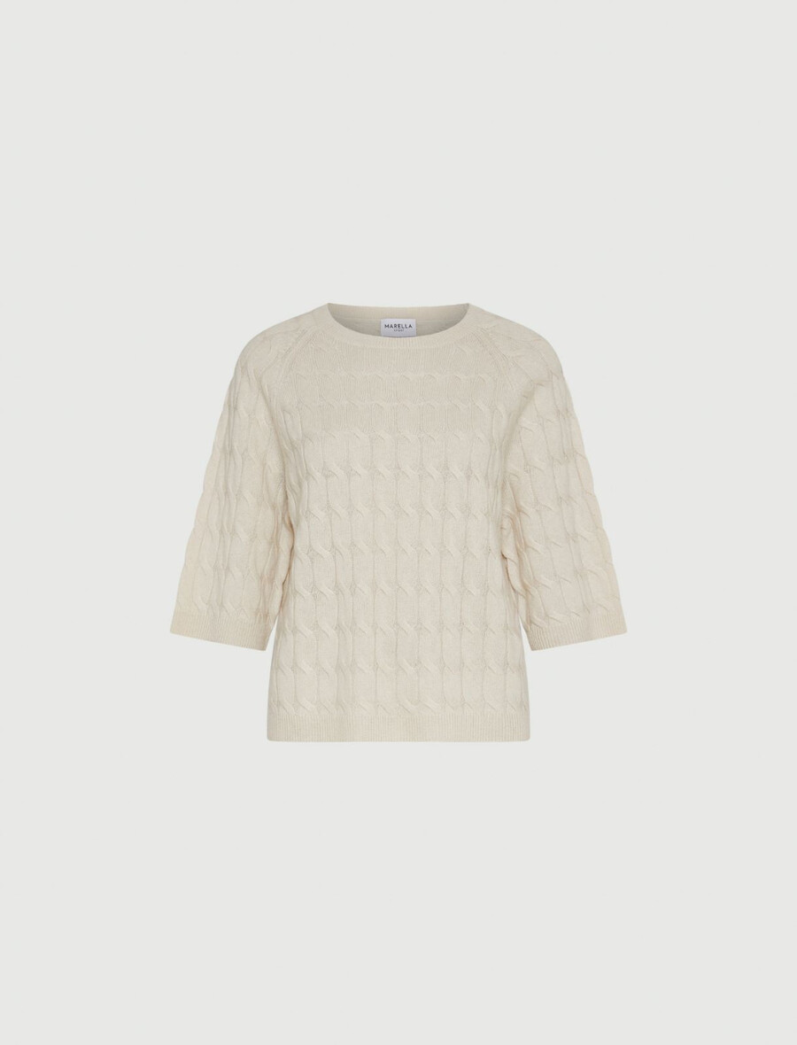 pullover aus wolle und kaschmir – elfenbein