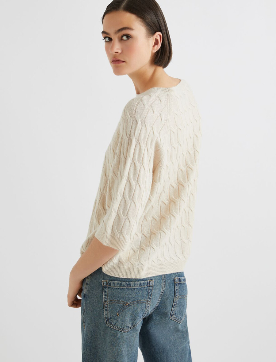 pullover aus wolle und kaschmir – elfenbein