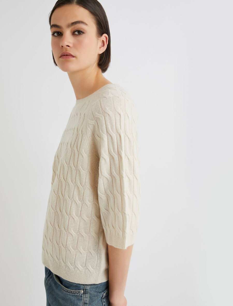 pullover aus wolle und kaschmir – elfenbein