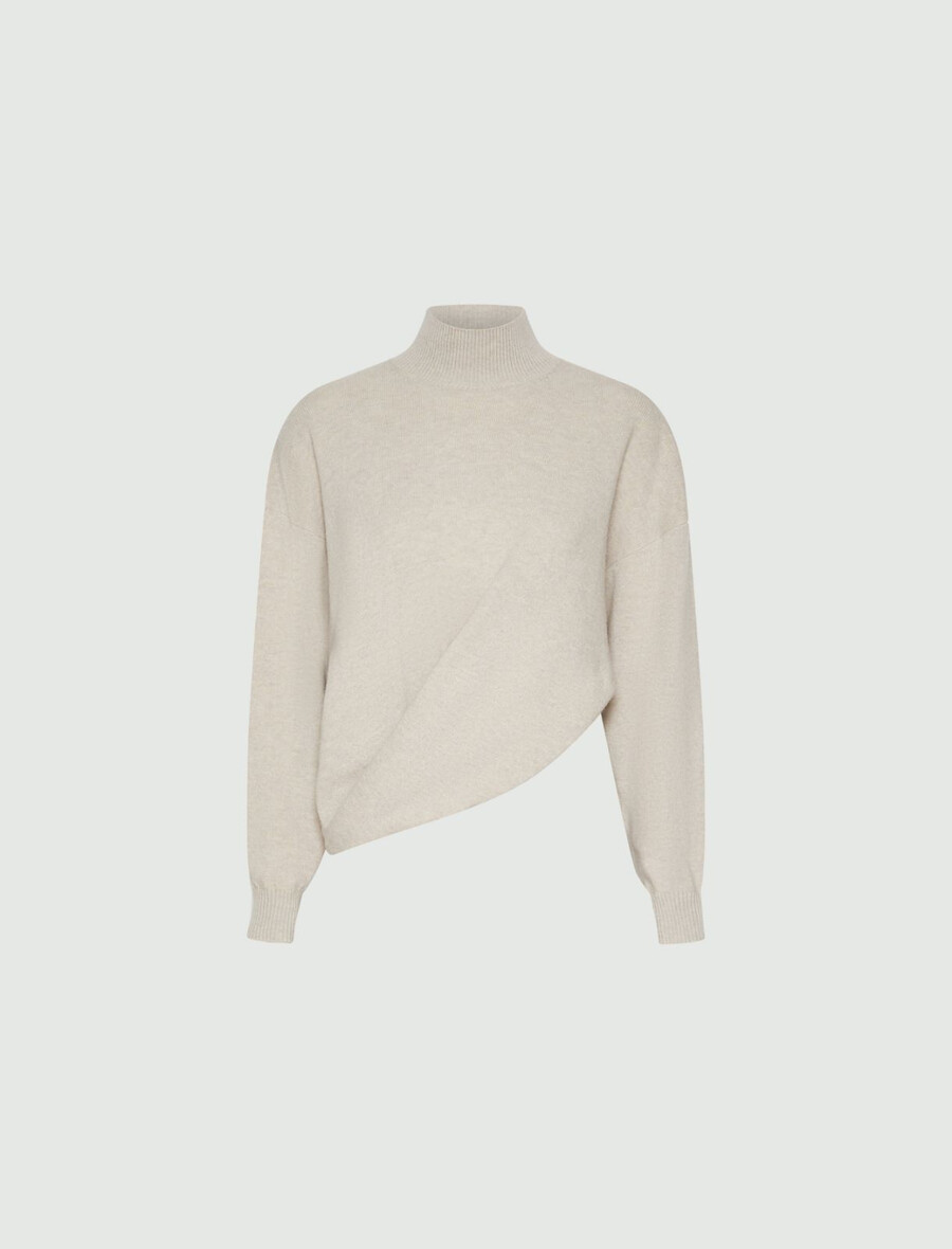drapierter pullover - natur
