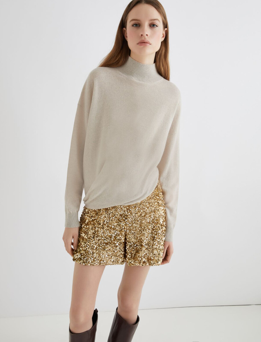 drapierter pullover - natur