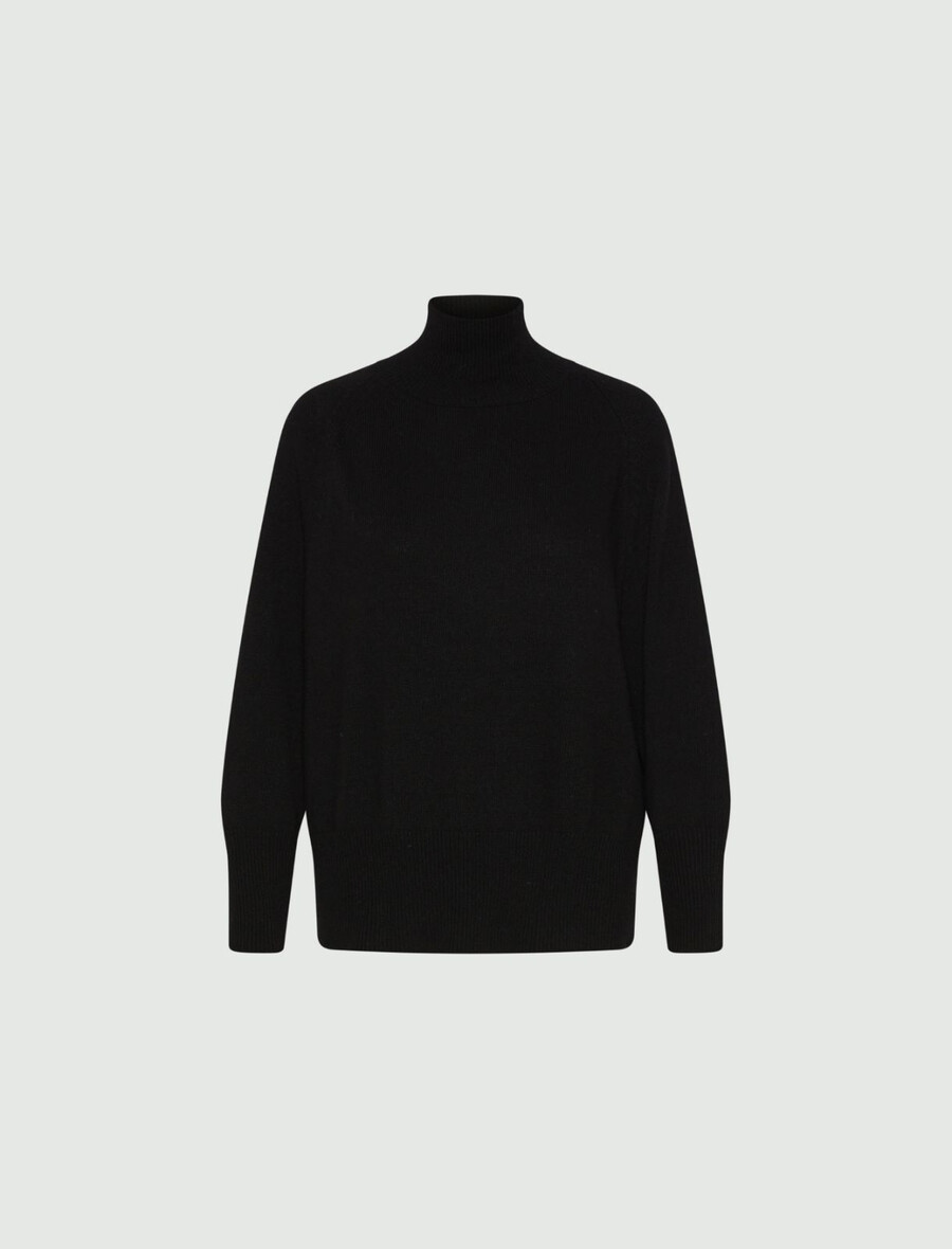 oversize-pullover aus wolle und kaschmir – schwarz