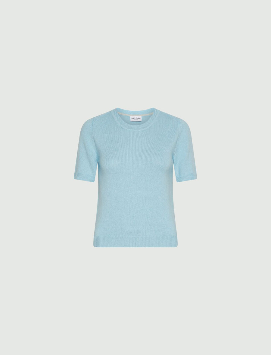 t-shirt aus wolle und kaschmir - wasser