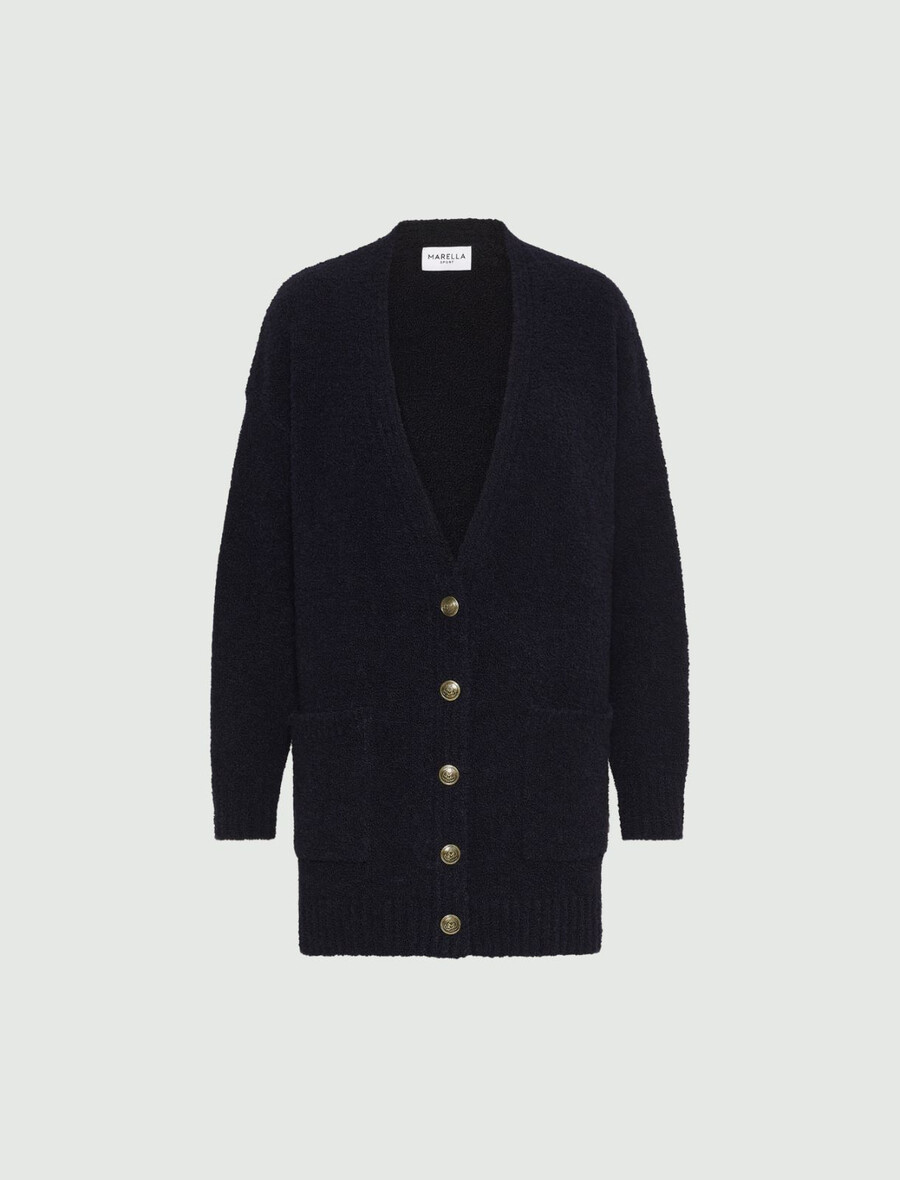 oversize-jerseyjacke – marineblau