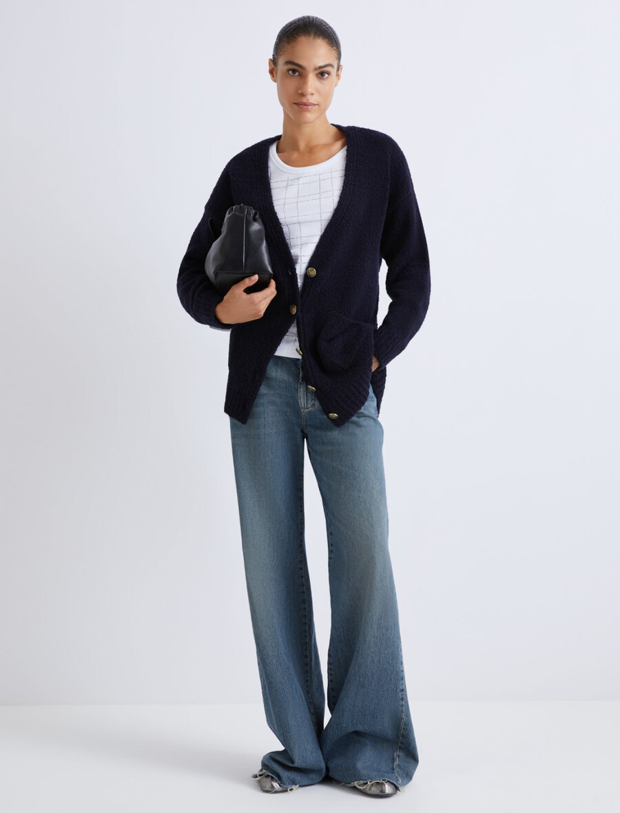 oversize-jerseyjacke – marineblau