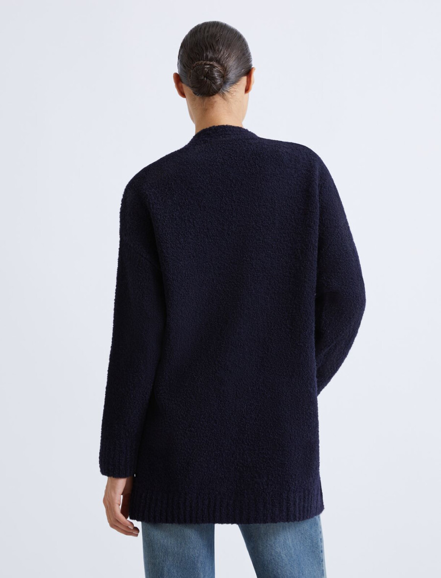 oversize-jerseyjacke – marineblau