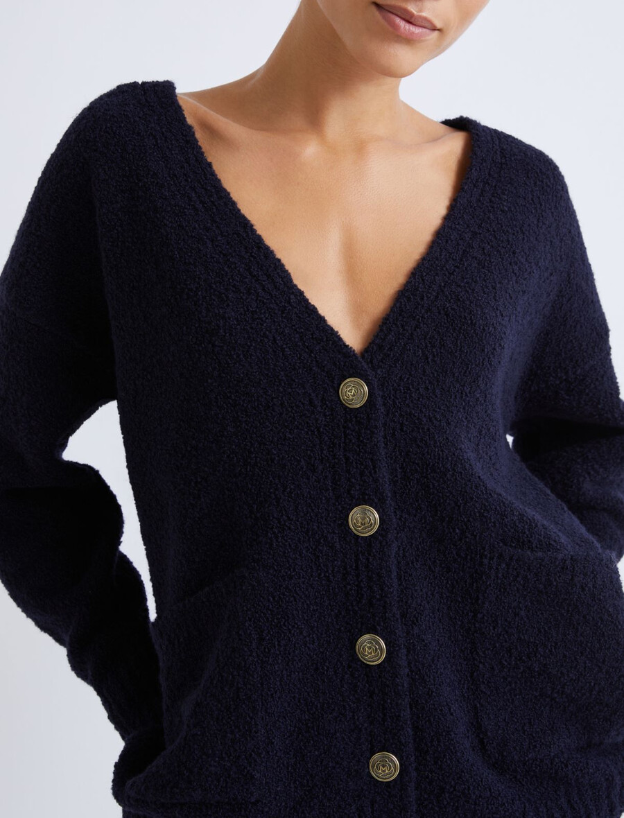 oversize-jerseyjacke – marineblau