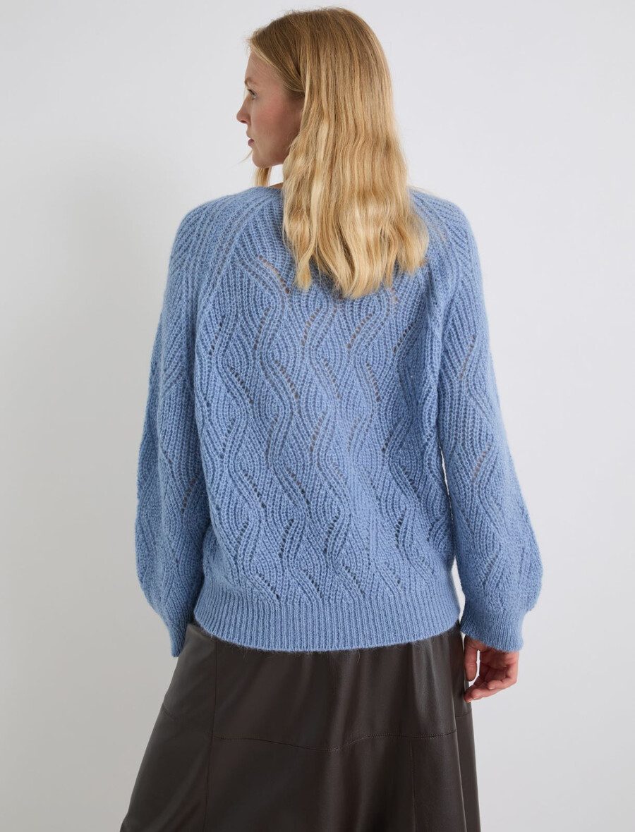 alpaka-mischpullover – hellblau