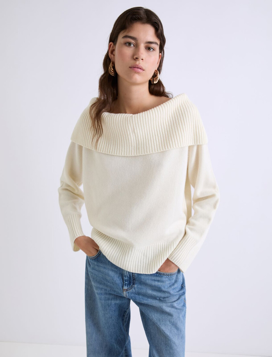 superfeiner merinopullover - creme